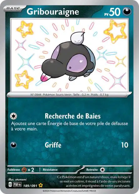Gribouraigne shiny- Destinées de Paldea - 189/091
