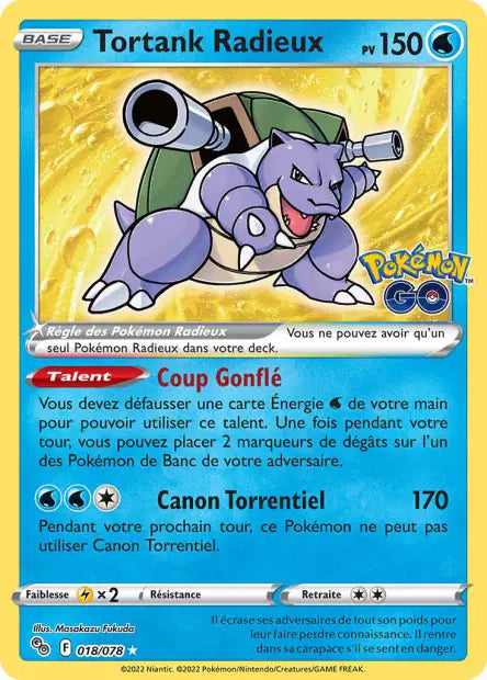 Tortank Radieux - Pokémon Go - 018/078