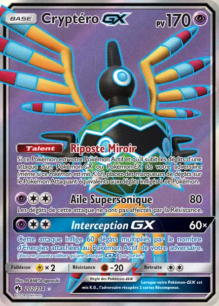 Cryptero Gx Full art - Tonnerre Perdu - 202/214