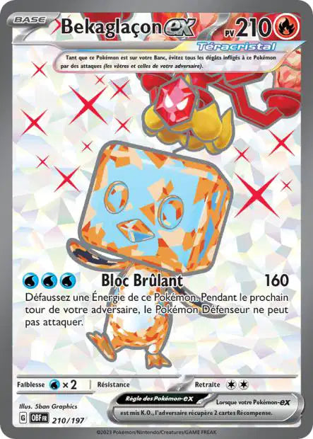 Bekaglaçon Ex Full art -Flammes Obsidiennes - 210/197