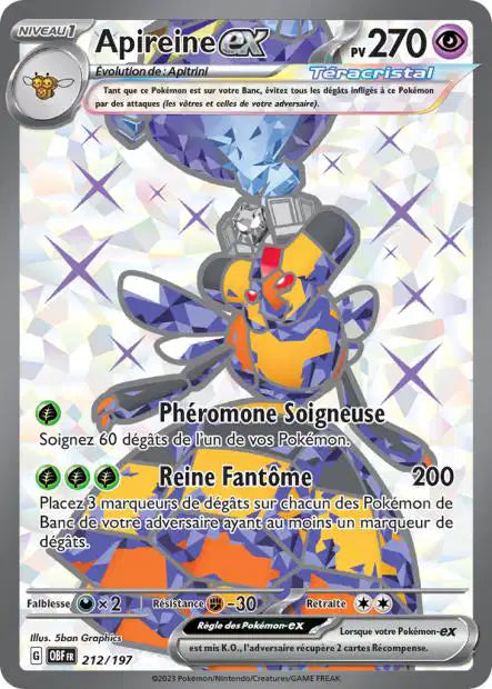 Apireine Full art -Flammes Obsidiennes - 212/197