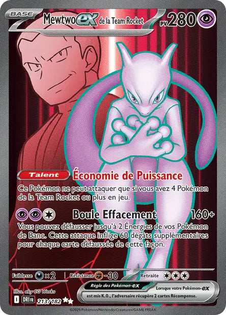 Mewtwo Ex Full art - Rivalités Destinées -213/182