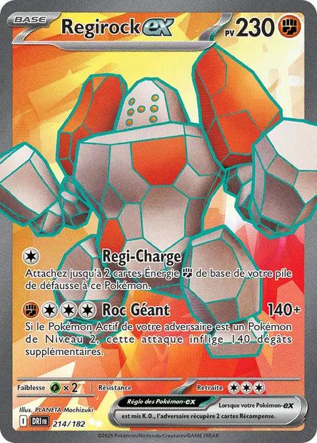 Regirock Ex Full art - Rivalités Destinées -214/182