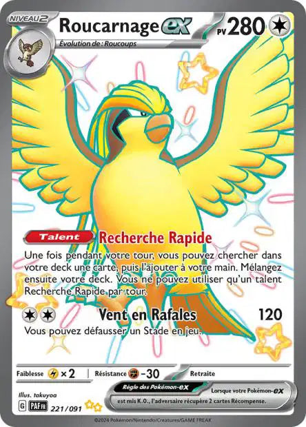 Roucarnage Ex Shiny- Destinées de Paldea - 221/091