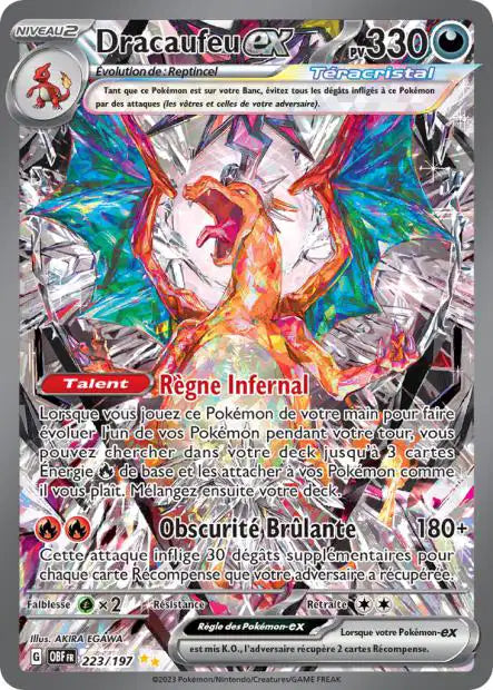 Dracaufeu Ex Alternative -Flammes Obsidiennes - 223/197