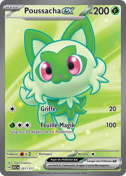Poussacha Ex Full art  - Héros Transcendants  - 251/217