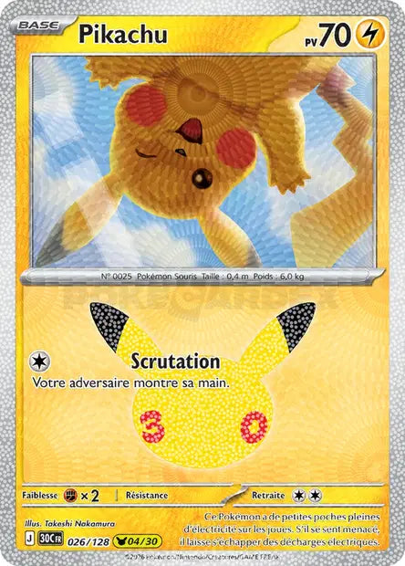 Pikachu Holo - 30e Anniversaire -026/128
