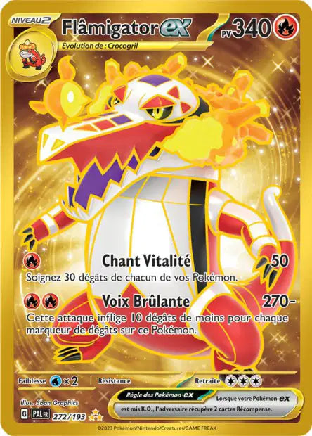 Flamigator Ex Gold - Evolution à Paldea - 272/193
