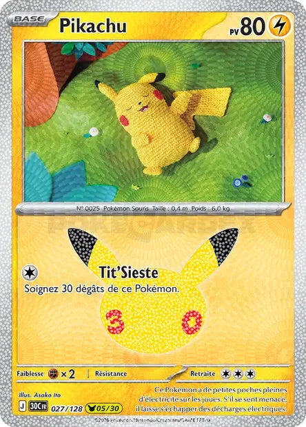 Pikachu Holo - 30e Anniversaire -027/128