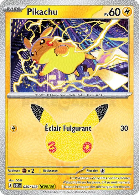 Pikachu Holo - 30e Anniversaire -030/128