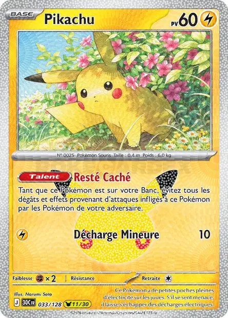 Pikachu Holo - 30e Anniversaire -033/128