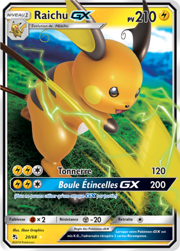 Raichu GX -  Destinée Occulte - 20/68
