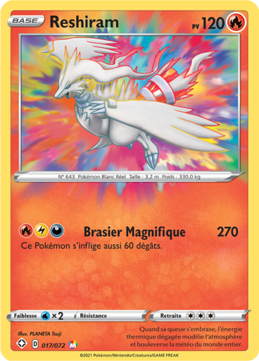 Reshiram amazing - Destinées Radieuses - 017/072