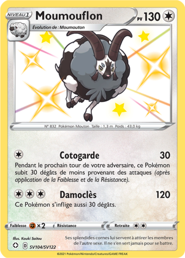 Moumouflon Shiny  - Destinées Radieuses - SV104/SV122