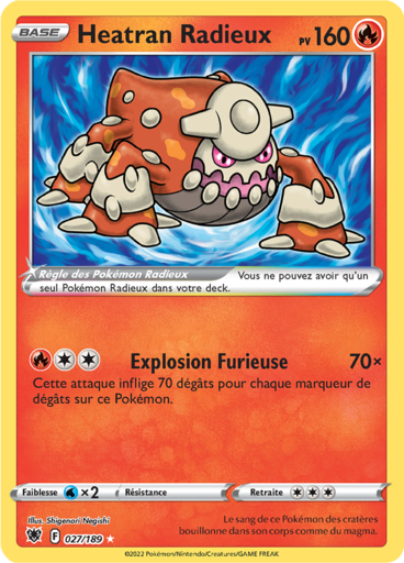 Heatran Radieux - Stars Etincelantes - 027/189