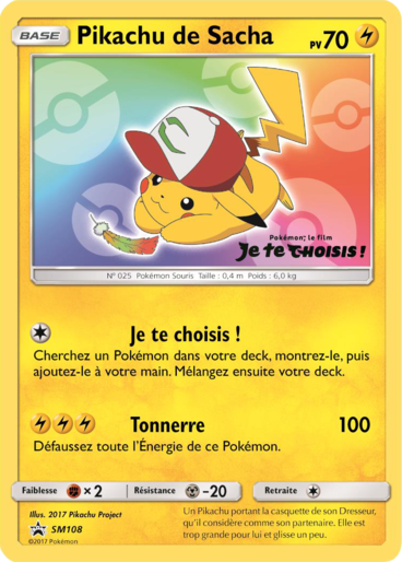 Pikachu  de sacha - Promo - SM108