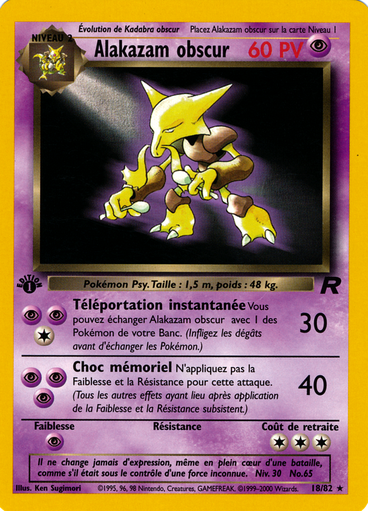 Alakazam obscur  - Team Rocket - 18/82
