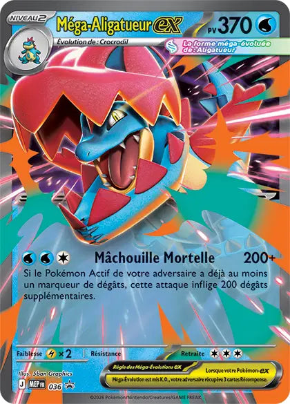 Mega Aligatueur Ex - Promo ETB  - MEP036