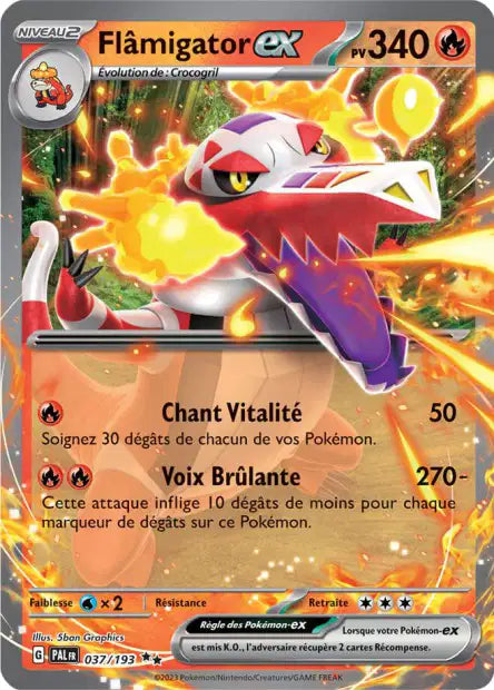 Flamigator Ex -Evolution à Paldea - 037/193