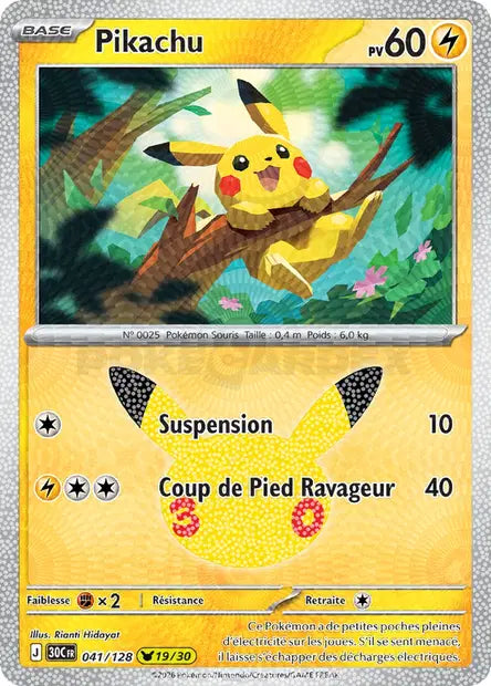 Pikachu Holo - 30e Anniversaire -041/128