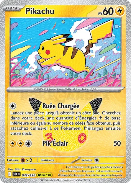 Pikachu Holo - 30e Anniversaire -042/128