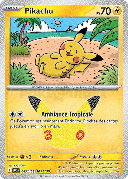 Pikachu Holo - 30e Anniversaire -043/128