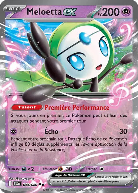 Meloetta Ex - Foudre Noire - 044/086