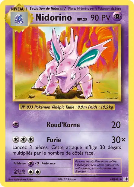 Nidorino - Xy Évolution - 44/108
