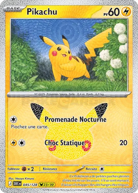 Pikachu Holo - 30e Anniversaire -045/128