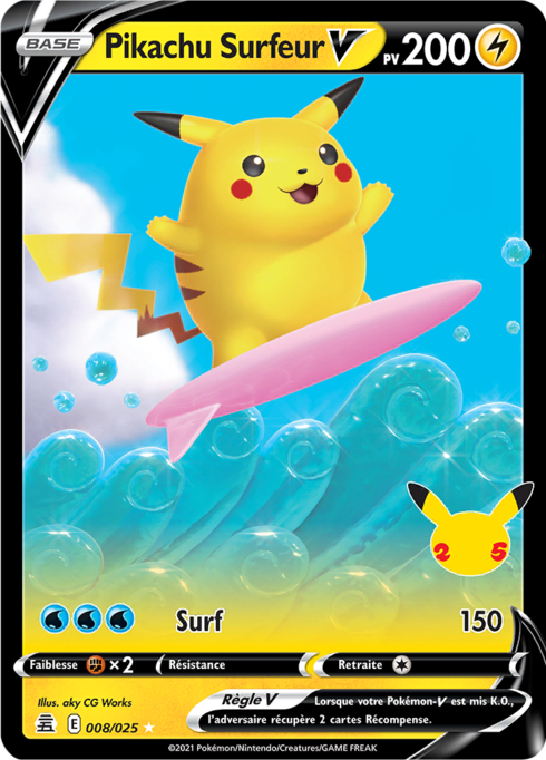 Pikachu Surfeur V - Célébration - 008/025