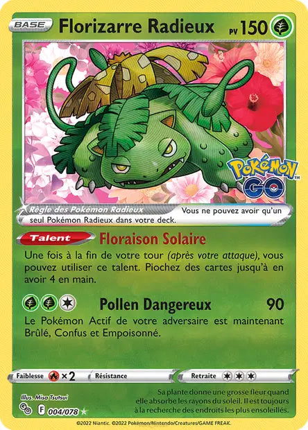 Florizarre Radieux - Pokémon Go - 004/078