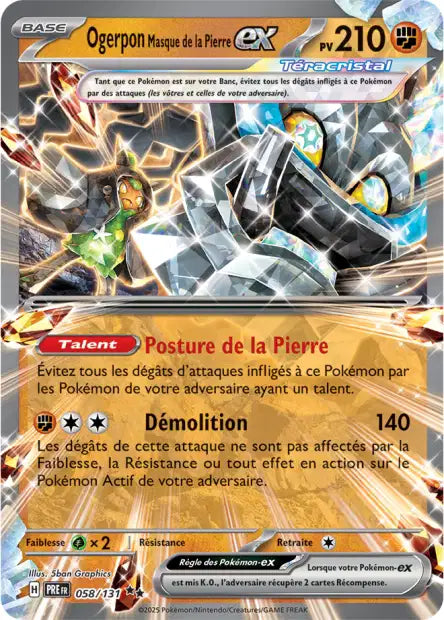 Ogerpon Masque de la Pierre Ex -Evolutions Prismatiques - 058/131