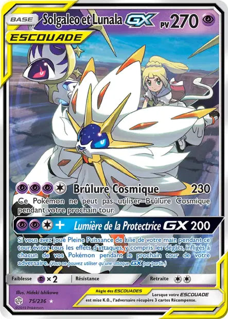 Solgaleo Lunala GX Escouade - Eclipse Cosmique - 75/236