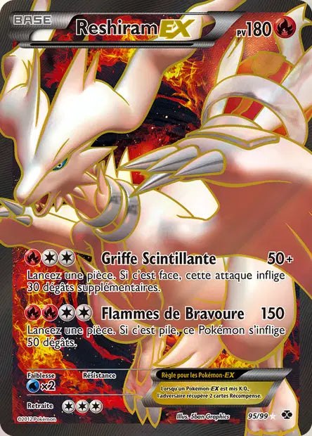 Reshiram Ex Full art - Destinées Futures - 95/99