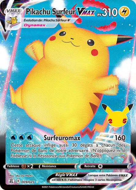 Pikachu Surfeur Vmax - Célébration - 009/025