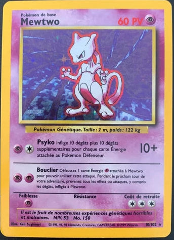 Mewtwo Holo  - Set de base - 10/102