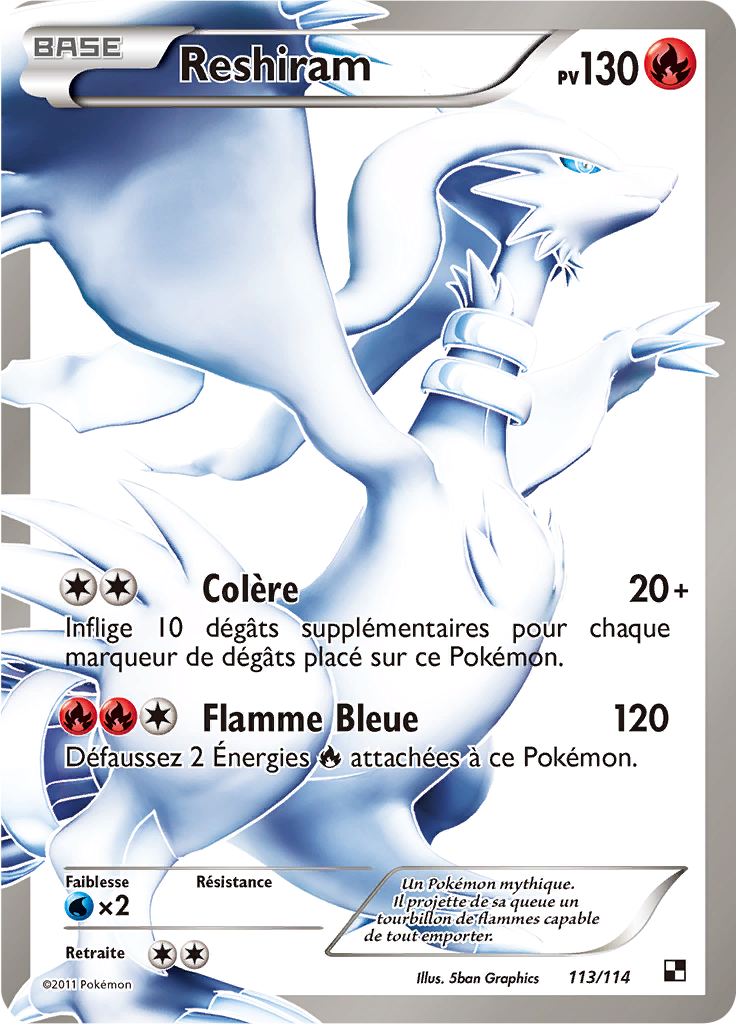 Reshiram Full art - Noir et Blanc -113/114