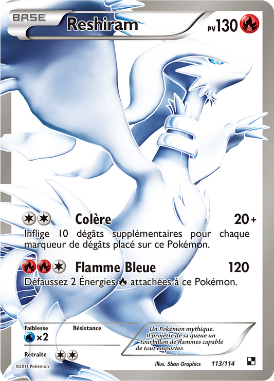 Reshiram Full art - Noir et Blanc -113/114