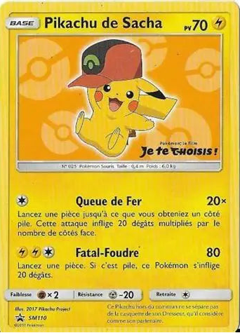 Pikachu de Sacha Orange - Promo - SM110