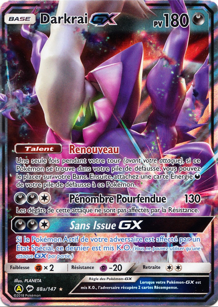 Darkrai Gx Alternative - Ombres Ardentes - 88a/147