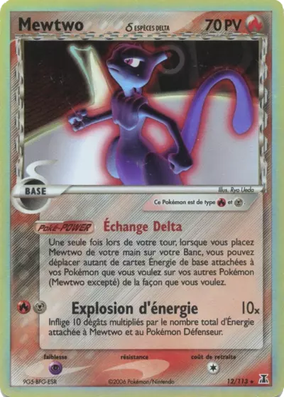 Mewtwo holo - Bloc Ex Espèce delta - 12/113