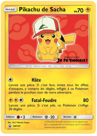 Pikachu de Sacha Rouge - Promo - SM109
