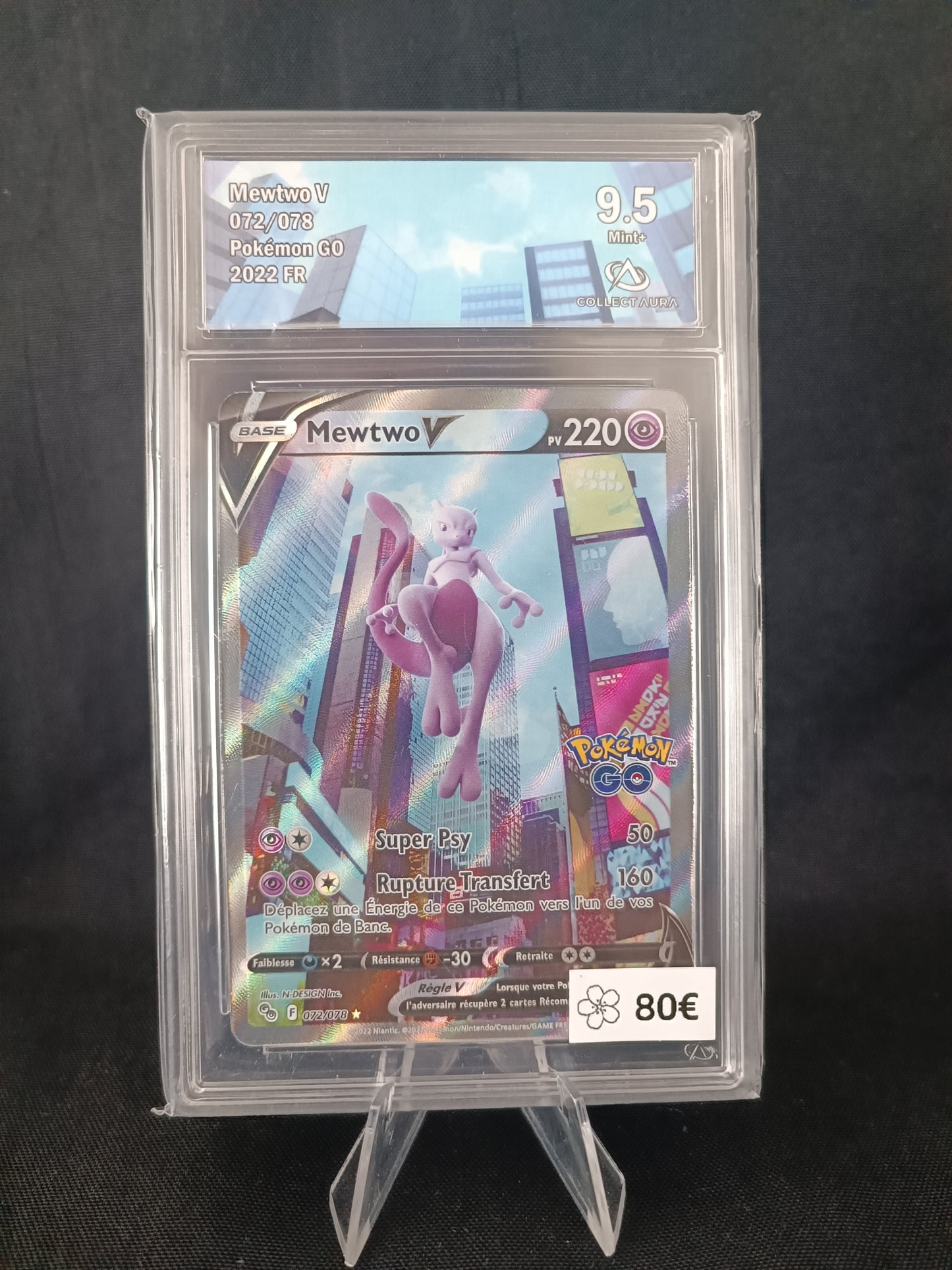 Mewtwo V Alternative Collect Aura 9.5 - Pokemon Go - 072/078