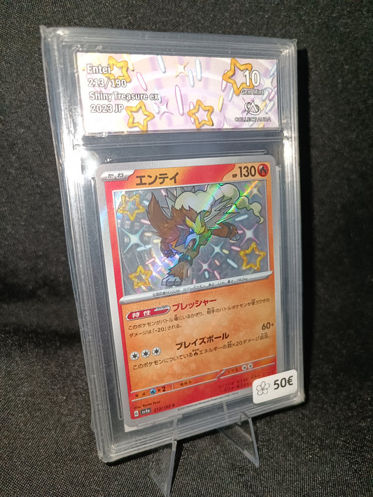 Entei shiny Gradee Collect aura 10- SV4a Japonais - 213/190