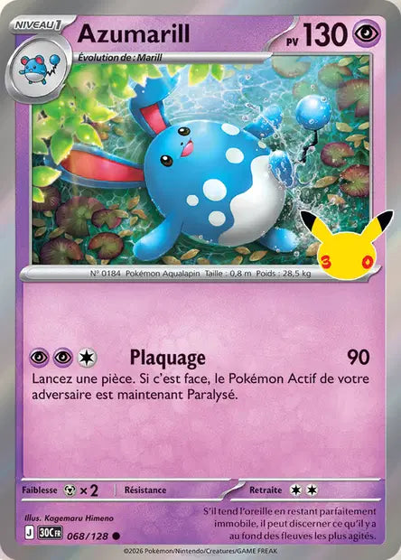 Azumarill - 30e Anniversaire -068/128