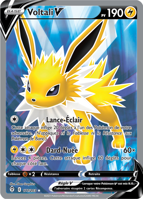 Voltali V Full art  - Evolution Céleste - 177/203