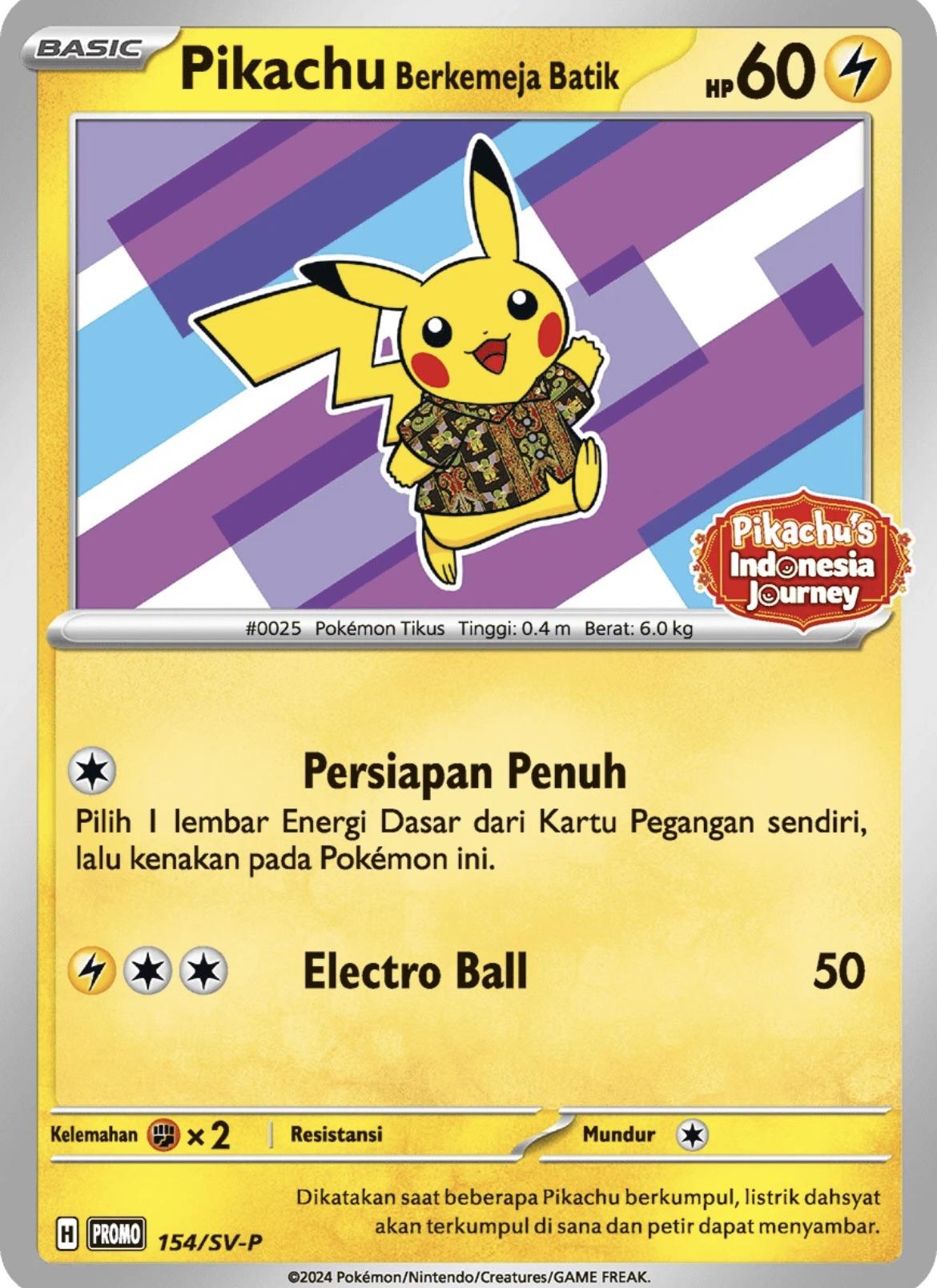 Pikachu Indonesian Violet - Promo  - 154/svp