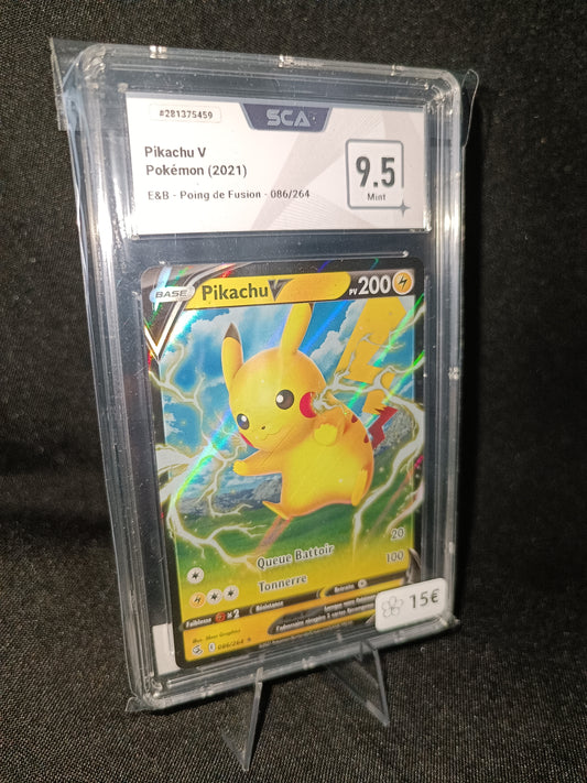 Pikachu V Gradee SCA 9.5- Poing de fusion - 086/264
