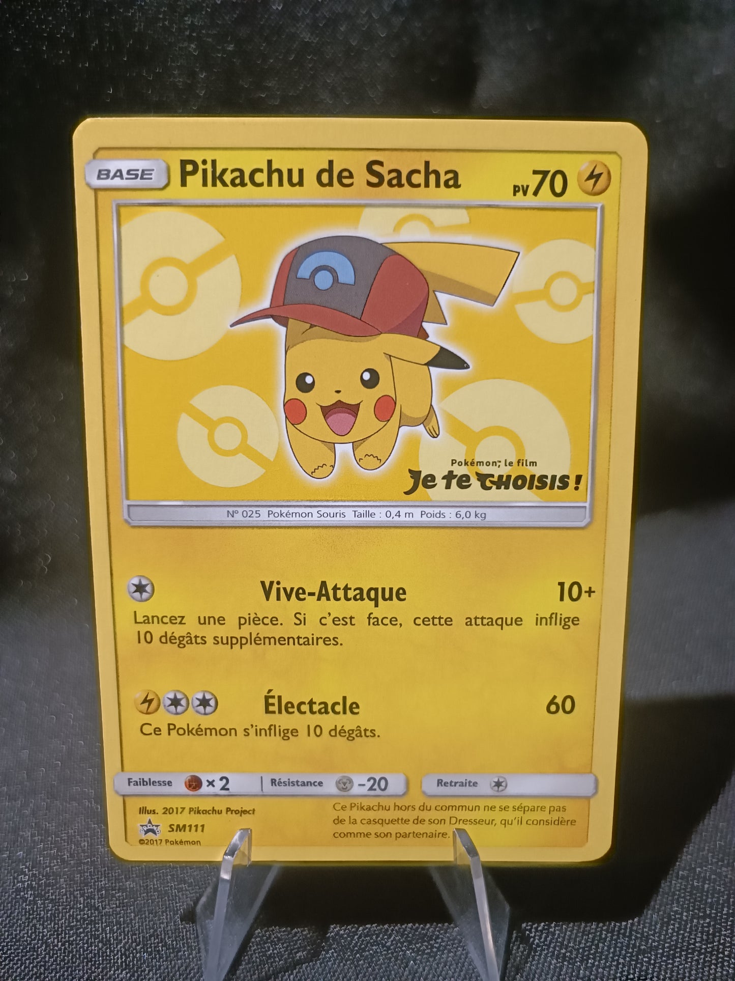 Pikachu de Sacha Jaune - Promo - SM111