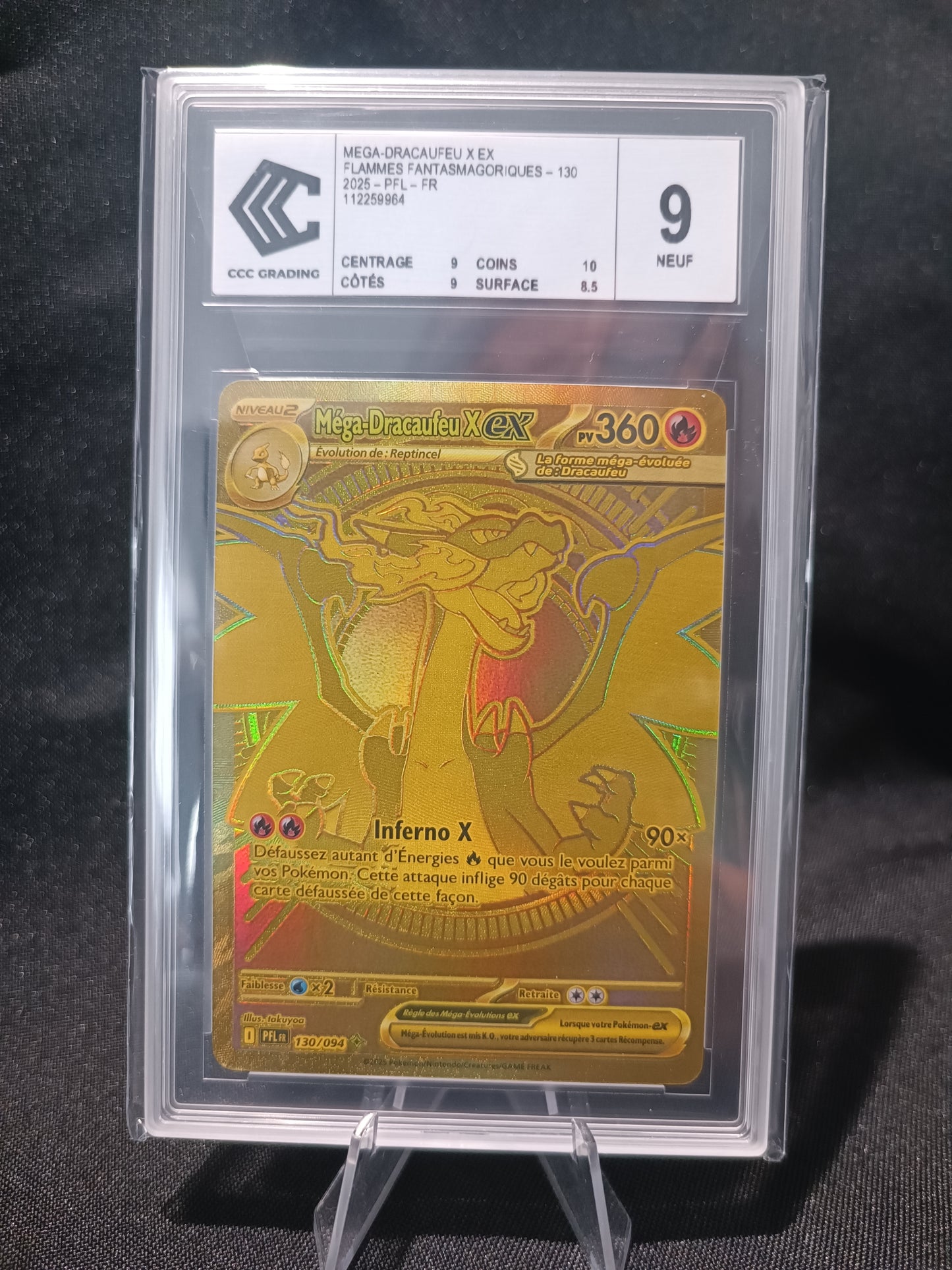 Dracaufeu Gold Gradee CCC 9 - Flamme Fantasmagorique - 130/094
